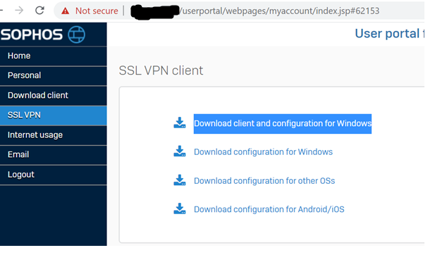 How to configure Sophos SSLVPN Client in Windows 10