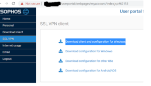 Configure Sophos SSLVPN Client in Windows 10