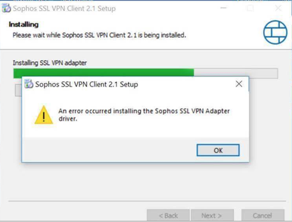 Error installing Sophos VPN client - Network and Routing - XG